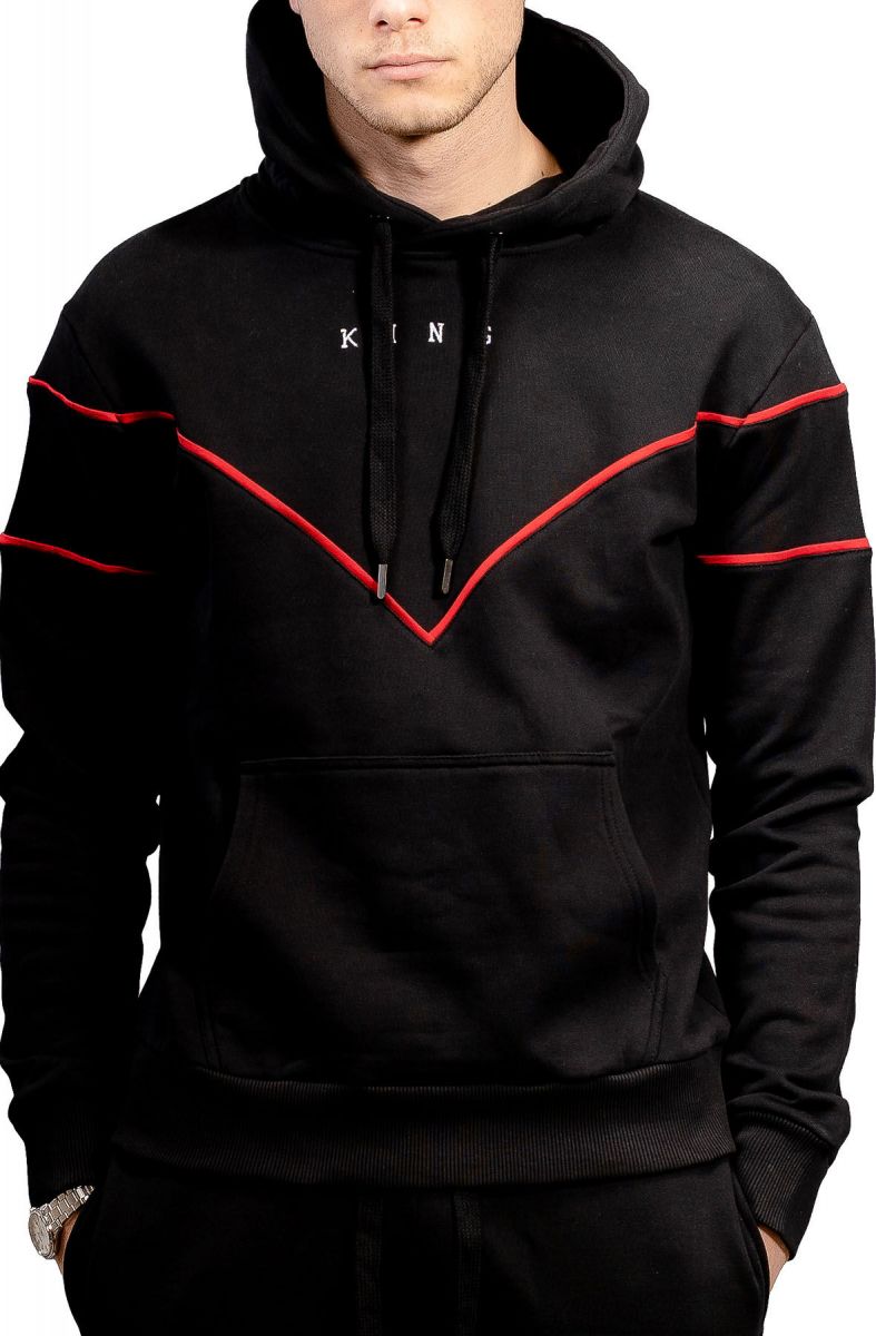 nike tracksuit hoodie black