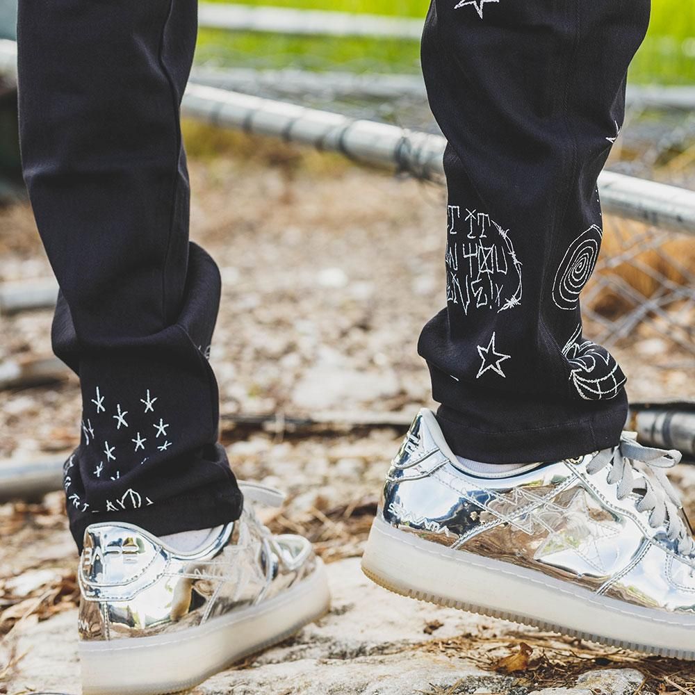 8&9 MFG CO. Scribblez Work Pants Black PSSCRBLK-BLACK - Karmaloop