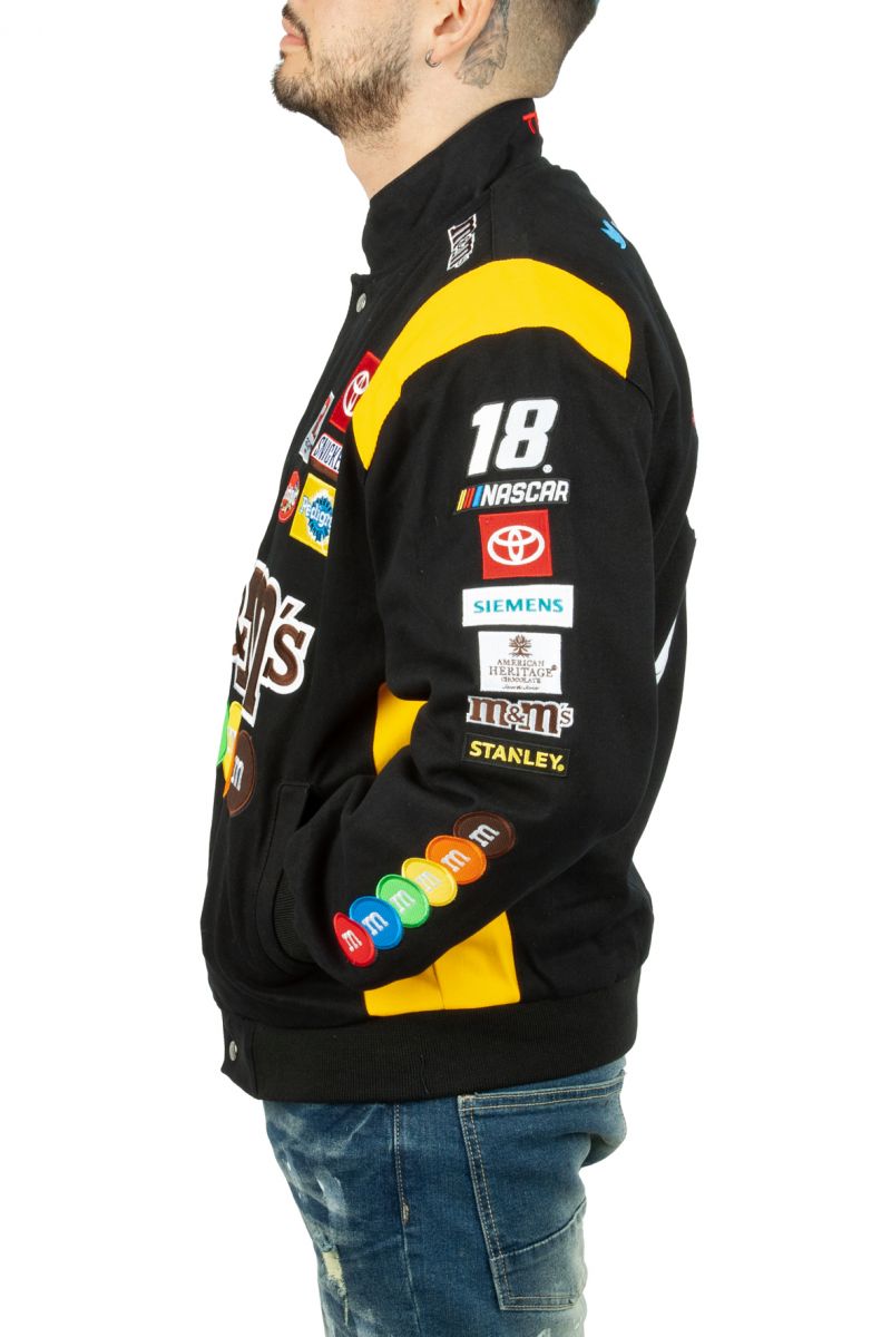 M&M's Racing Team Black Leather Jacket - Maker of Jacket