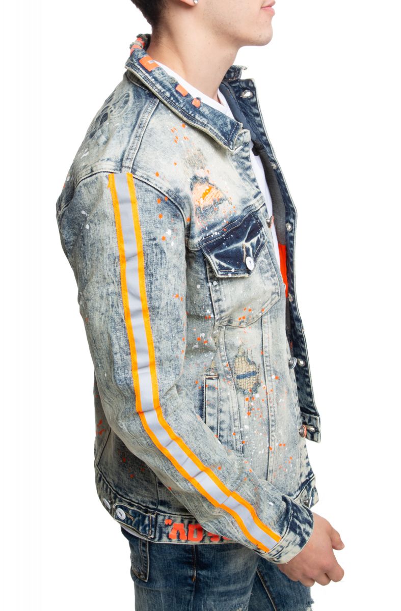 SMOKE RISE Neon Stripe Jacket JJ20136INFIBL Karmaloop