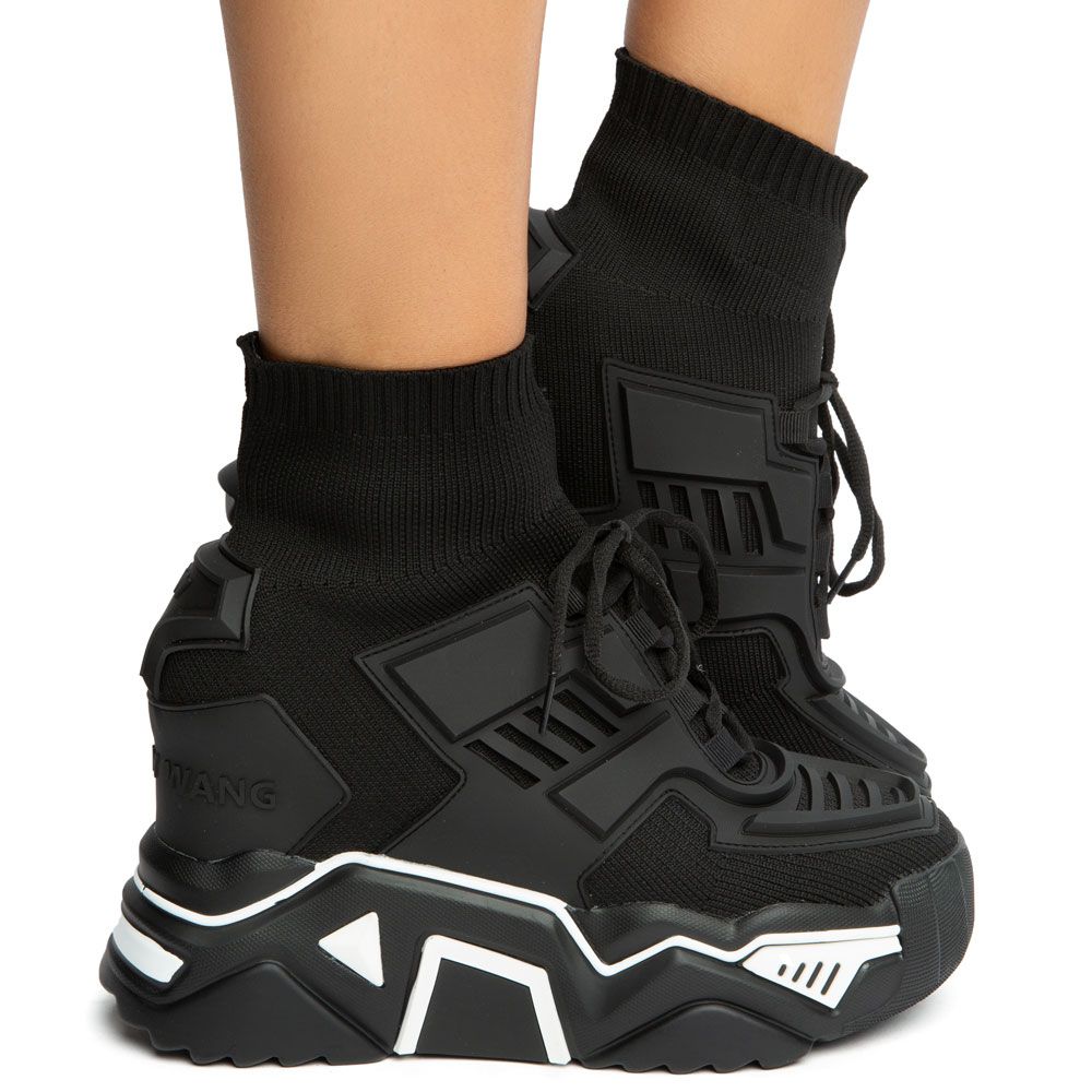 ANTHONY WANG Damson-06 Platform Sneakers DAMSON-06-BLACK - Karmaloop