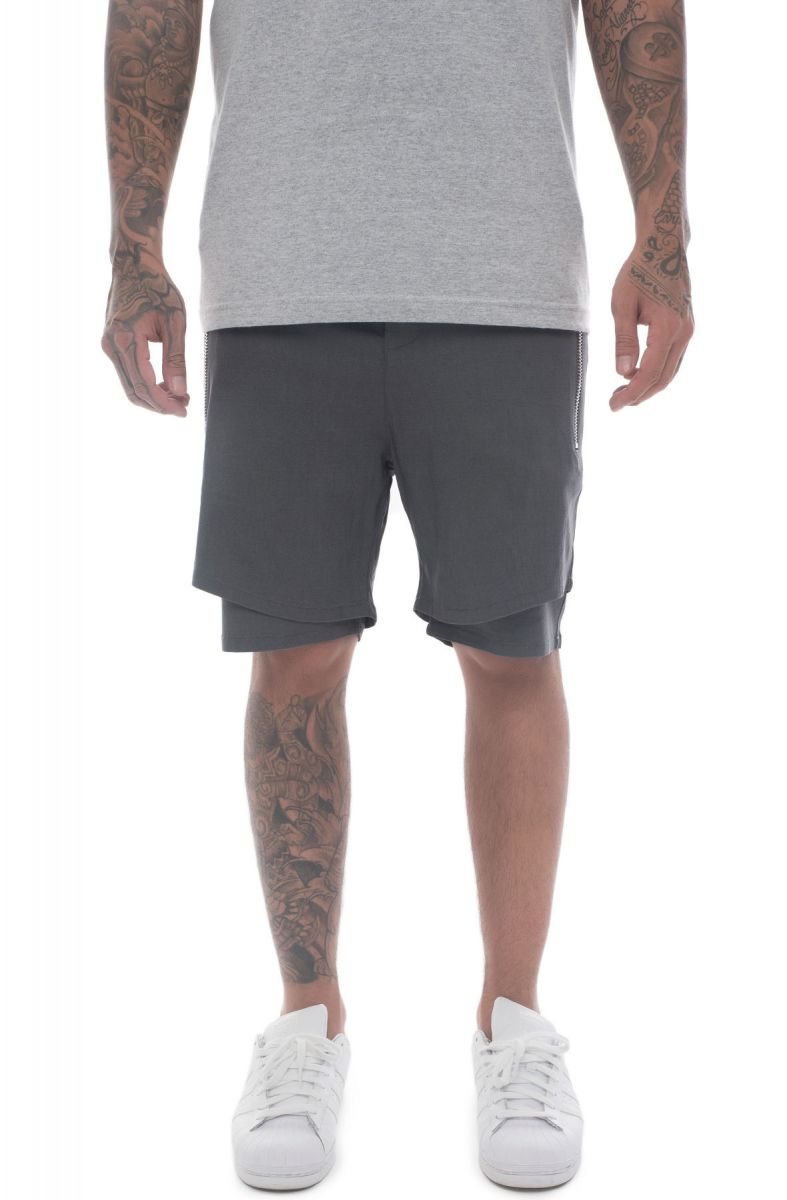 EMBELLISH The Jones Shorts in Charcoal & Olive SM2-CHO - Karmaloop