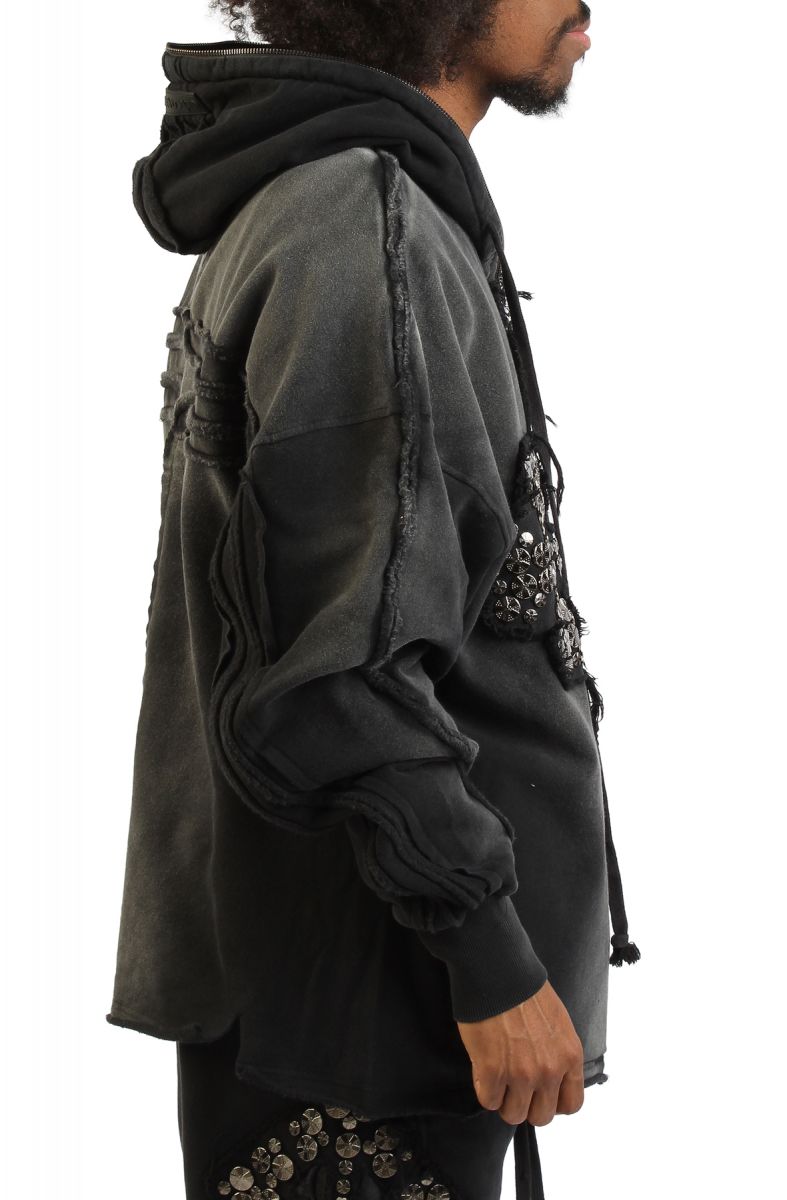 HUDSON Knight Zip-Up Hoodie 622-BLK - Karmaloop
