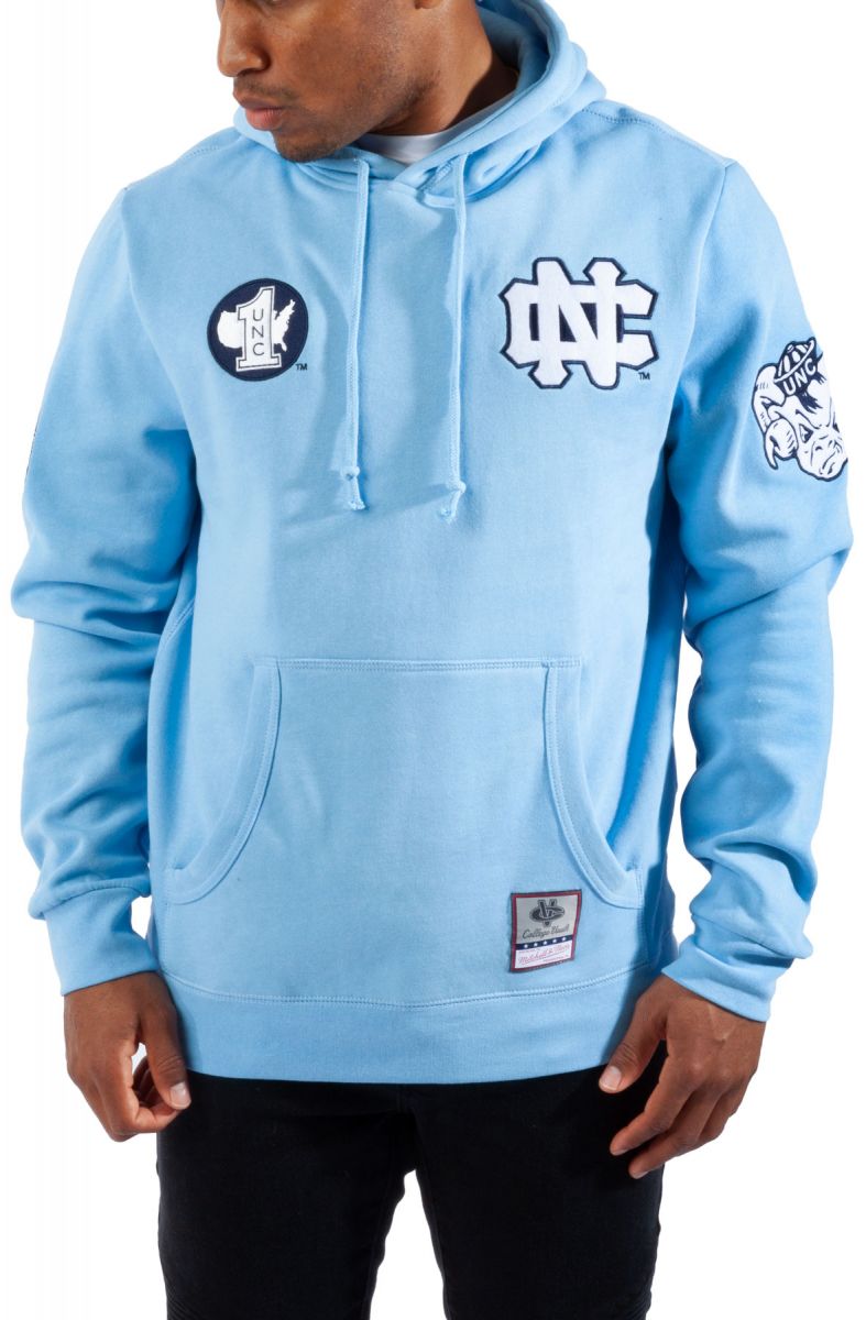 Shop Mitchell & Ness UNC Champ City Hoodie FPHD4163-UNCYYPPPLTBL blue