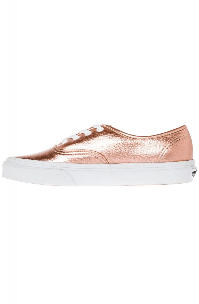 vans authentic leather rose sneakers