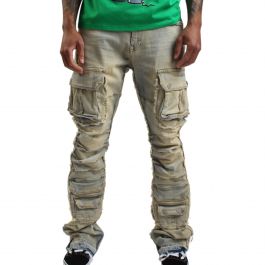Utility Cargo Stacked Jeans 7184