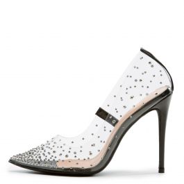 Badass-1 Pointy Toe Clear Pump Heels 7183
