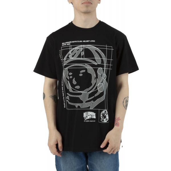 Billionaire Boys Club Clothing Men T-Shirt BB Bundles Screen Printed Short  Sleeve Crew Neck Tee Black