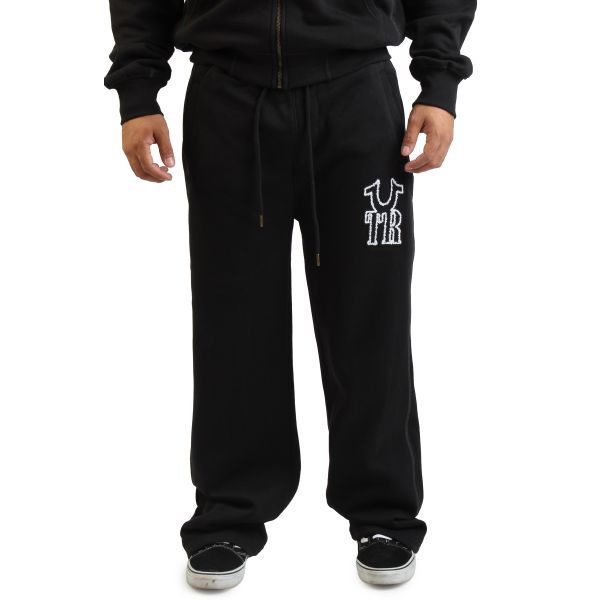 REBEL MINDS Stacked Cargo Fleece Flared Sweatpants 952-476HGREY
