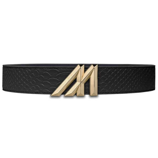 MINT Crocodile Belt MNT-764994-BLACK-GEMGOLD - Karmaloop