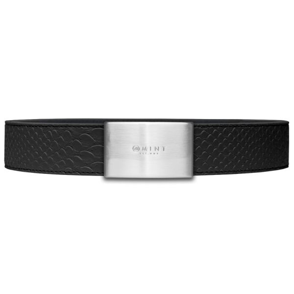 MINT Crocodile Belt MNT-764994-BLACK-GEMGOLD - Karmaloop