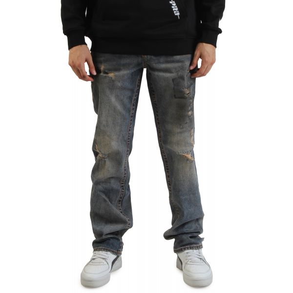 a♡ TRUE RELIGION Knit Logo Panel Jogger 109527-1001 - Shiekh