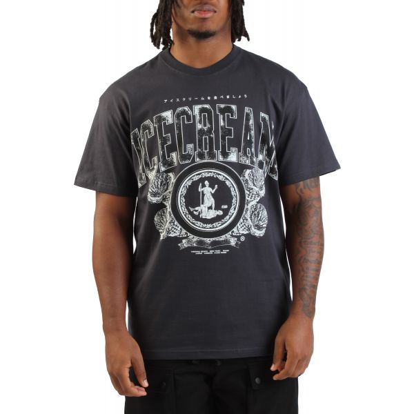 RARE PEACE Cypher Graphic Crop Long Sleeve T-shirt RK5068-BLK