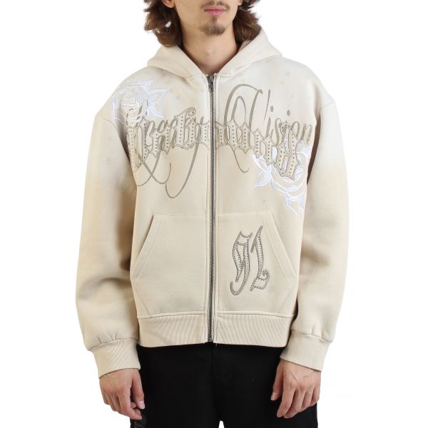 SHIEKH VENDOR Coupe Distressed Zip Hoodie COUPEHOOD001-ACID