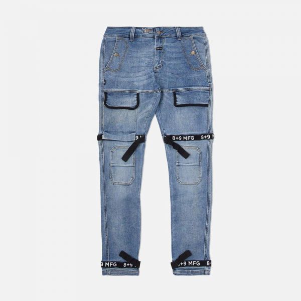 the jeans(ワールドムック９） 8&9 MFG CO. Strapped Up Slim Utility Medium Washed Jeans