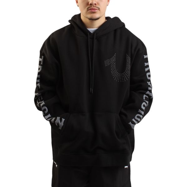 関税込【TRUE RELIGION】LOGO HOODIE True Religion Men's Buddha Logo Pullover Hoodie Sweatshirt