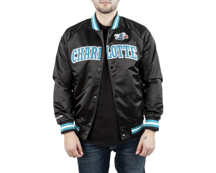 MITCHELL & NESS Lightweight Satin Jacket Charlotte Hornets STJKMG18013 ...