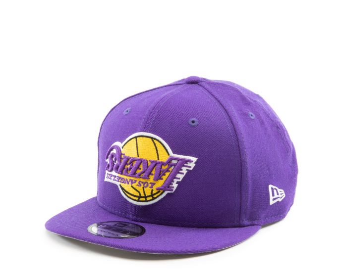 NEW ERA CAPS Los Angeles Lakers Upside Down Logo 59Fifty Fitted Hat ...