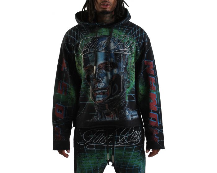 FIRST ROW Post Human Matrix Hoodie FRF2499-BLK - Karmaloop