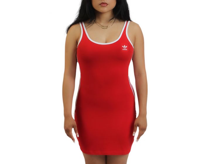 adidas tank dress red Adidas x Ivy Park Womens Latex Tank Dress 'Red'