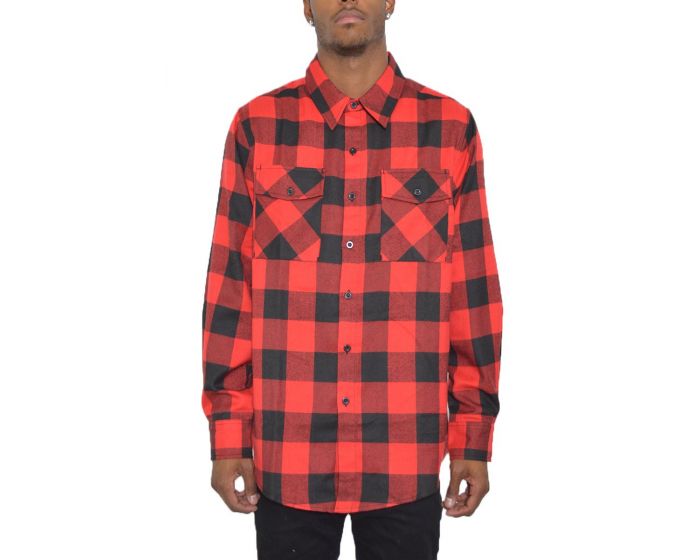 Weiv Full Plaid Checkered Flannel Fl101 Blkred Karmaloop