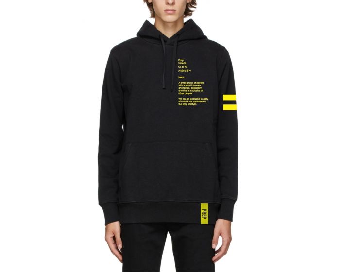PREP COTERIE Definition Hoodie PCDEFINITIONHOODIEBLKYLW Karmaloop