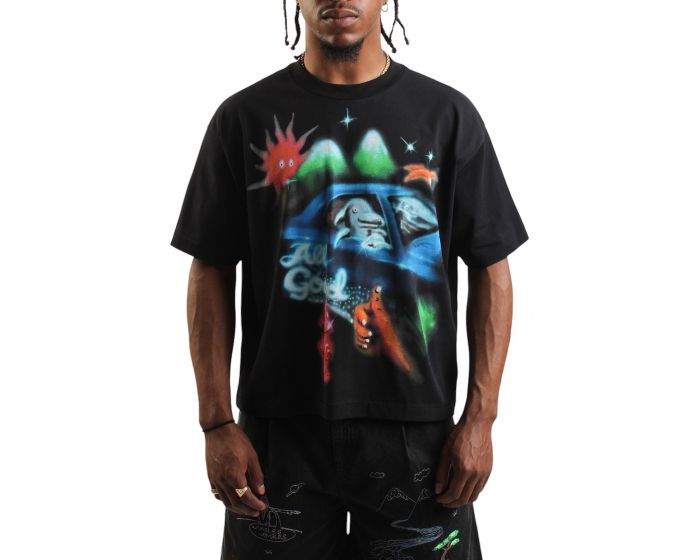 JUNGLES All Good Airbrush T-shirt SS-AG-BLK - Karmaloop