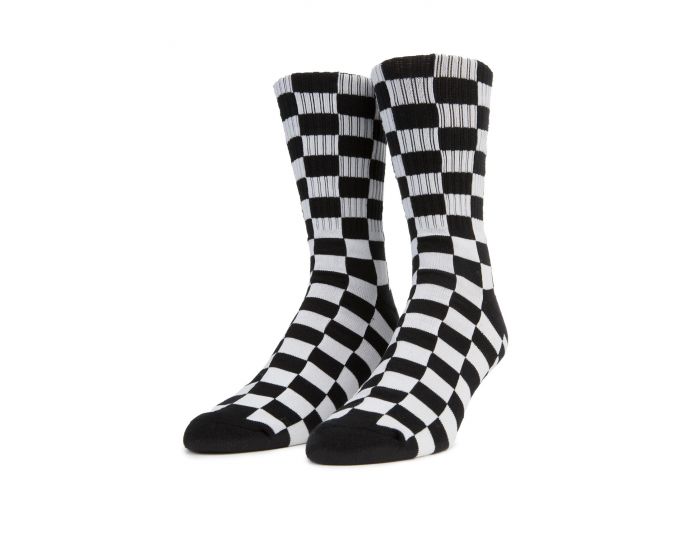 VANS The Checkboard ll Crew Socks in Black and White VN0A3H3OHU0 ...