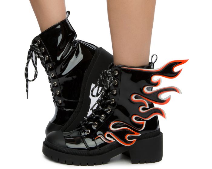 CAPE ROBBIN BURNING HOT COMBAT BOOT BURNING HOT-BLK - PLNDR