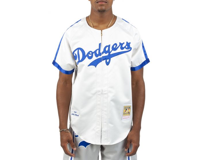 Mens Brooklyn Dodgers Jackie Robinson Mitchell & Ness Cream MLB Authentic  Jersey