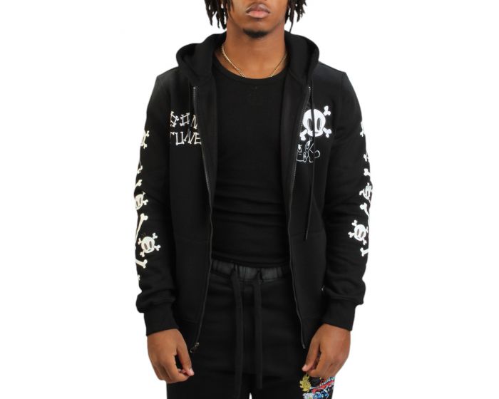 MAXIMA Looney Tunes Tweety Bones Zip Hoodie LT50947-BLK - Karmaloop