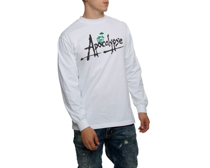 VULGAR VILLAINS The Apocalypse Long Sleeve Tee in White SV