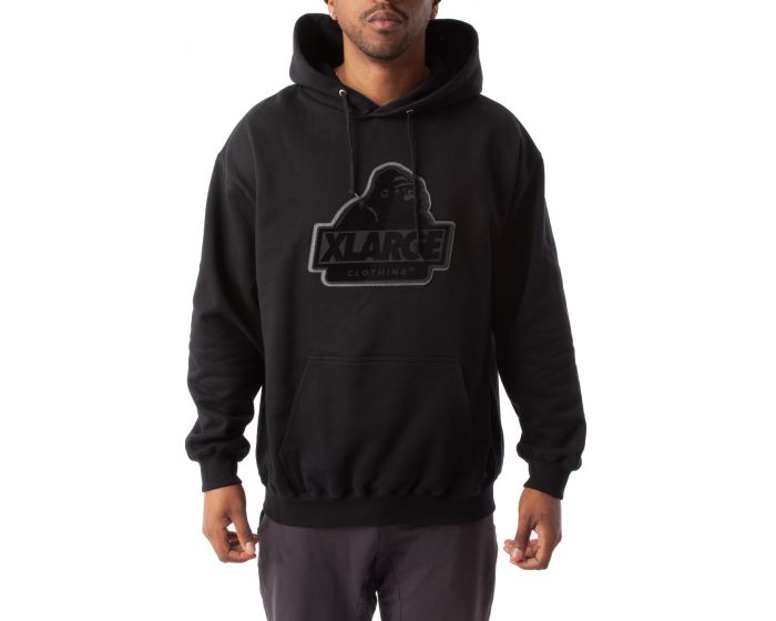 XLARGE JAPAN Brushed Embroidery Logo Hoodie 101221012019-BLK