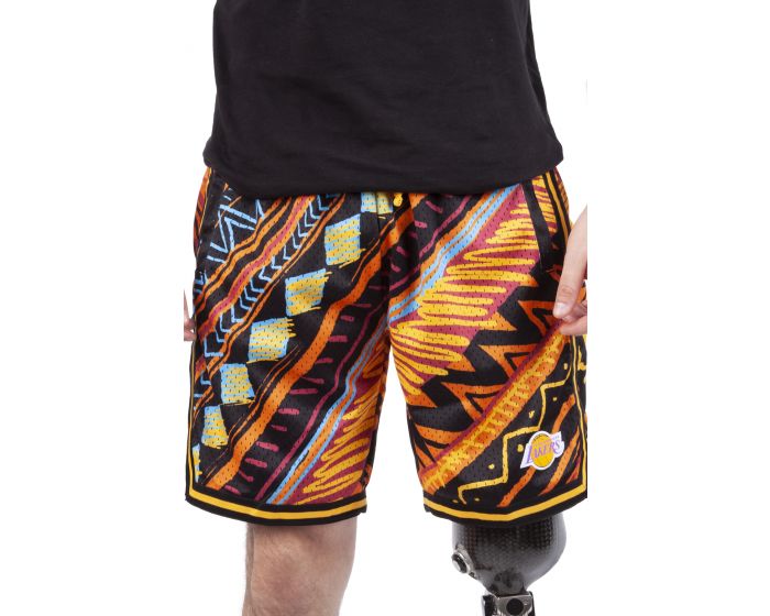 MITCHELL & NESS Lakers Game Day Tribal Pattern Shorts PSHR4837 ...