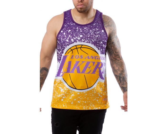 Los Angeles Lakers New Era Hoodie Sleeveless T-Shirt - Purple