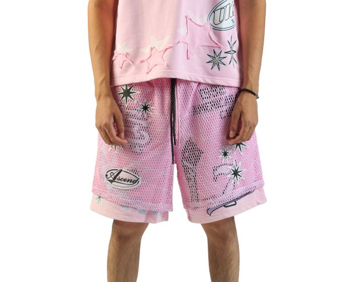 SMOKE RISE Ascend Spiderweb Shorts FS26S455-PNK - Karmaloop