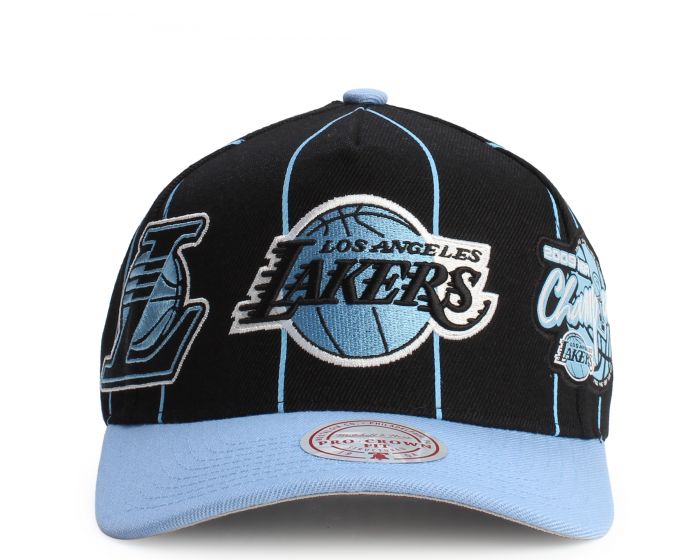 MITCHELL & NESS NBA Los Angeles Lakers Striped Pro Crown Snapback