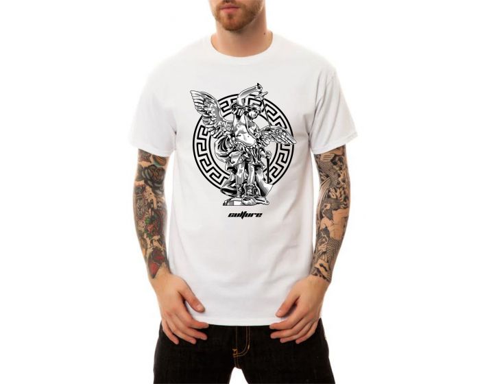 CULTURE The St. Michael T-Shirt in White CU-091_STWOD_STMCH_YK_A1301 ...