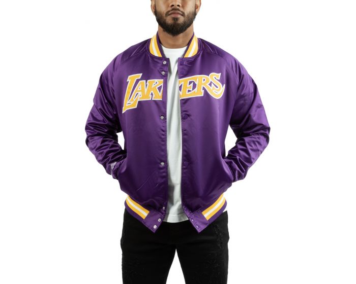 MITCHELL & NESS Los Angels Lakers Lightweight Satin Jacket  STJKMG18013-LALBLCK1 - Karmaloop