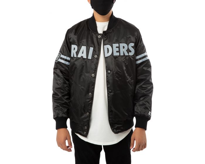 Starter Las Vegas Raiders Home Team Half-Zip Jacket L / Black Mens Outerwear