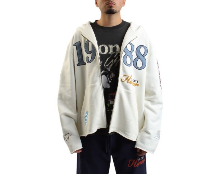 HONOR THE GIFT 1988 Full Zip Hoodie HTG250150WHT - Karmaloop