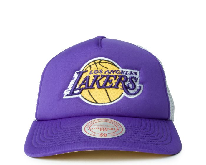 MITCHELL & NESS NBA OFF THE BACKBOARD LAKERS TRUCKER HAT 6HSSLD21164 ...