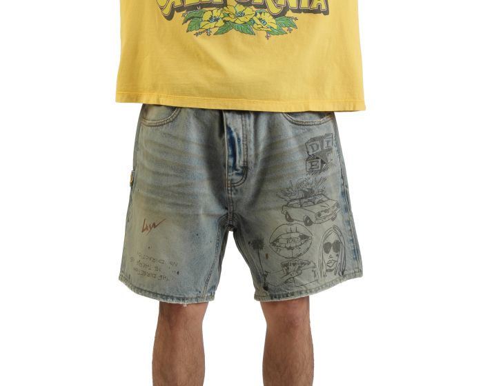 DIET STARTS MONDAY Scribble Denim Short DSM-SUM25-065 - Karmaloop