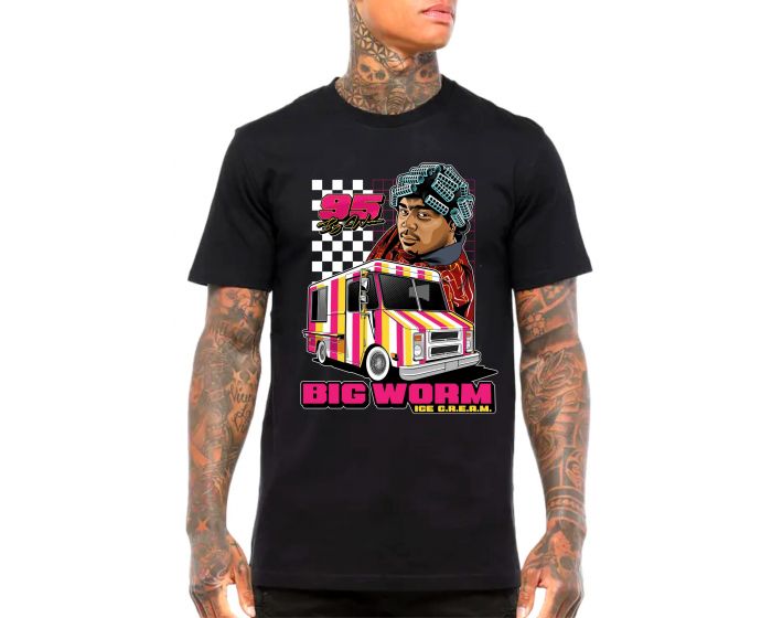 CULTURE Big Worm Racing T-Shirt in Black 435_BIG_WORM_RACING_BLK ...