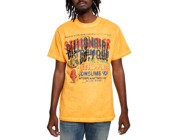 BILLIONAIRE BOYS CLUB Stargazer Short Sleeve Knit in Radiant Yellow 891 ...