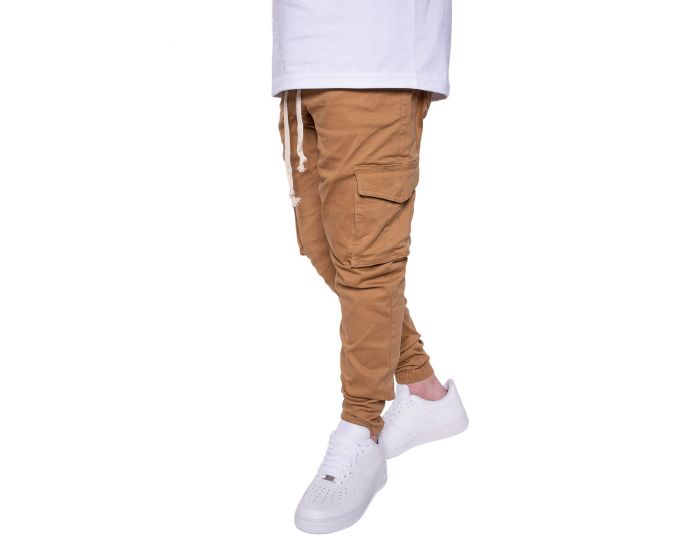 dark brown cargo joggers