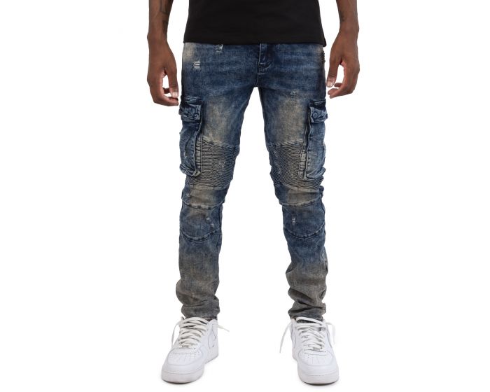 HIGH CALIBER Dionne Cargo Moto Jeans C12831VNTG Karmaloop