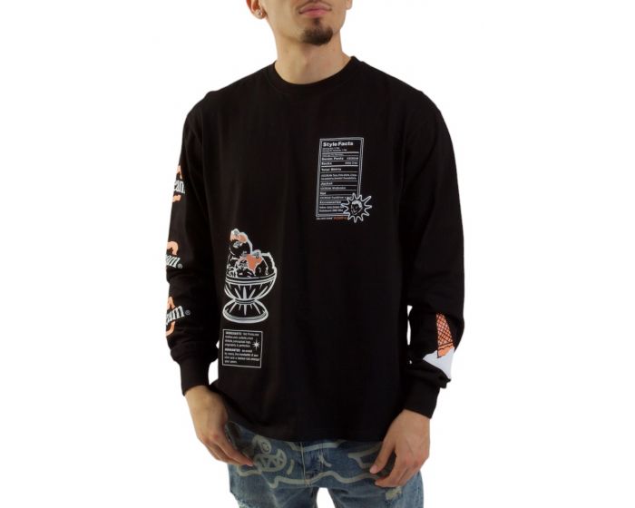 Ice Cream Style Facts Long Sleeve Shirt 441-2303BLK - Karmaloop