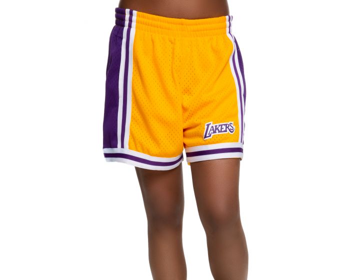 MITCHELL & NESS Women's Los Angeles Lakers Jump Shot Shorts  SHOREL18123-LALLTGD - Karmaloop