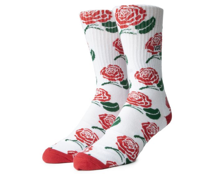 Vans Roses Crew Socks Vn00067hwht Karmaloop